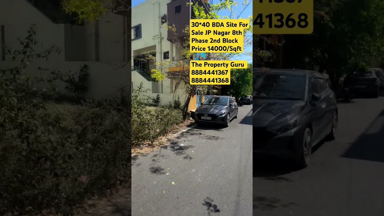 30*40 BDA Site For Sale JP Nagar 8th Phase Price 14000/Sqft 8884441367, 8884441368