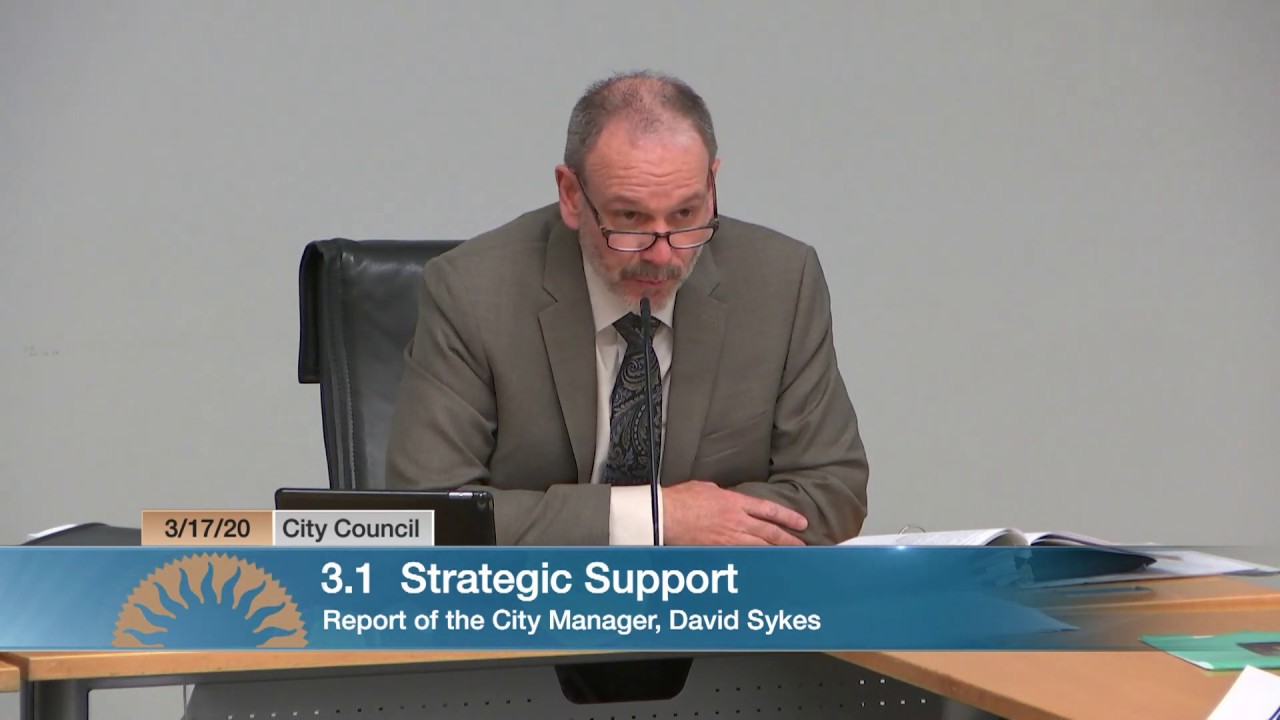 3/17/20 | City Mgr. Dave Sykes presents City's Response to COVID-19 & Continuity of Operations Plan