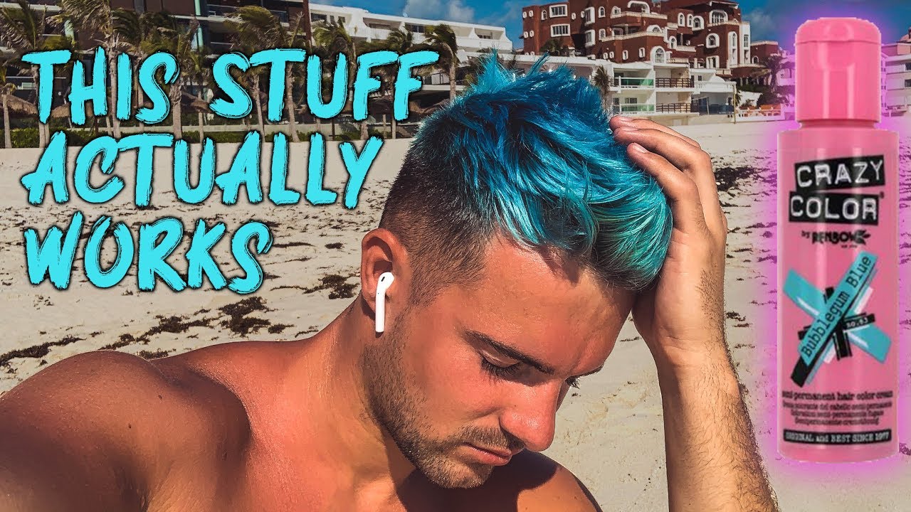 THIS $3 HAIR DYE ACTUALLY WORKED - BUBBLEGUM BLUE HAIR