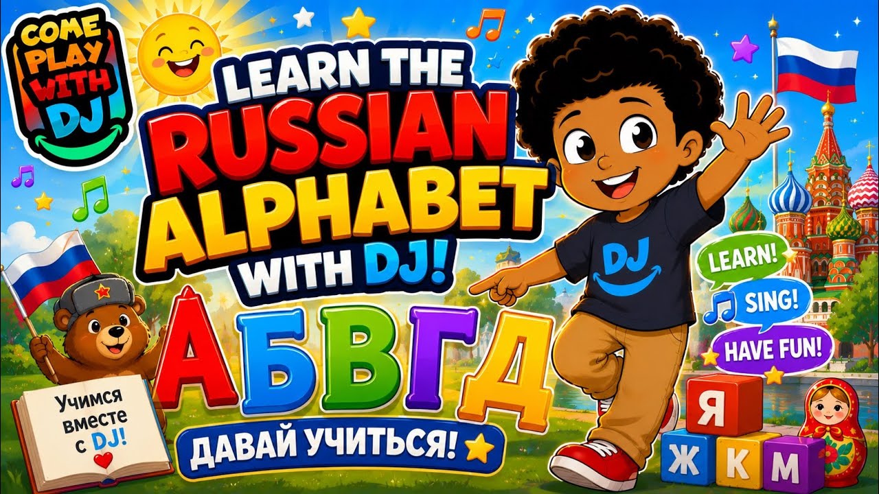 Learn the Russian Alphabet with DJ! Fun & Easy for kids