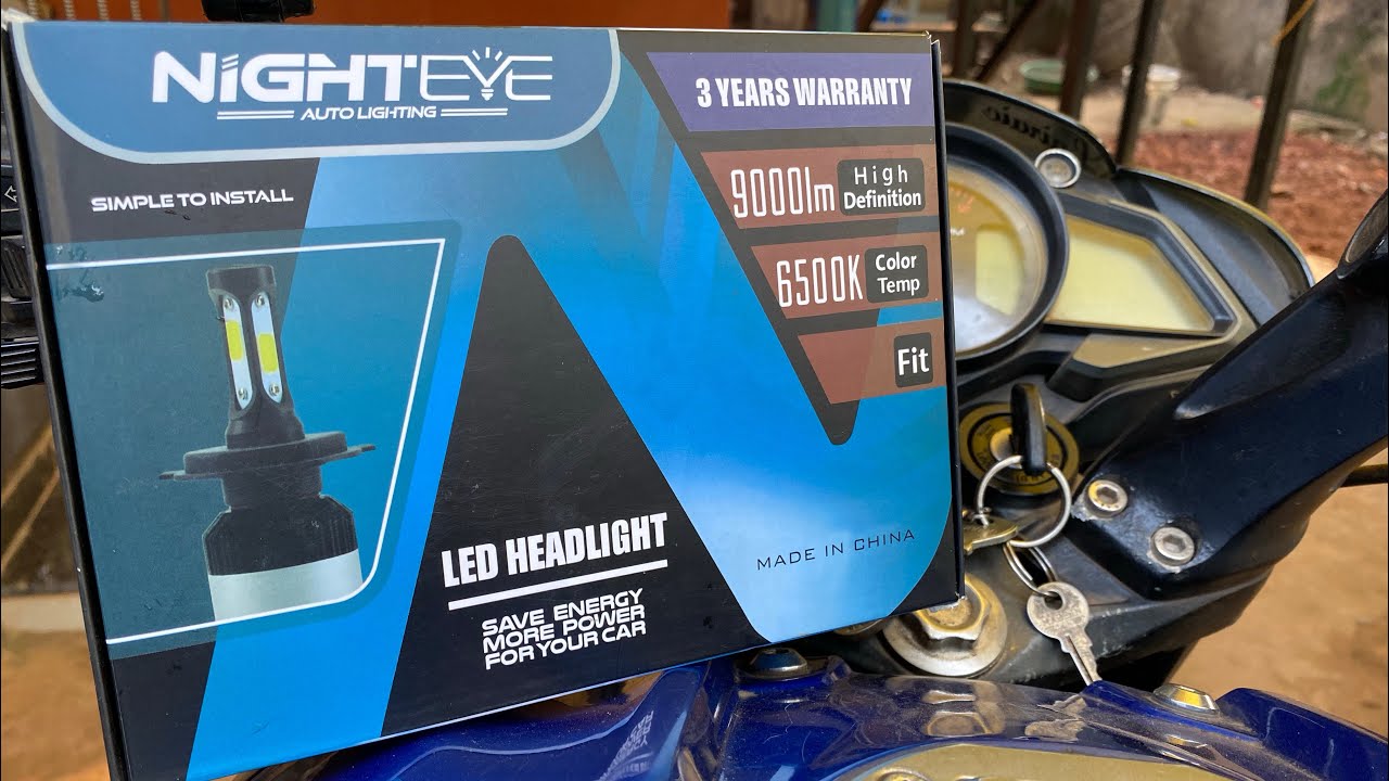 Installation of LED bulb in NS 160 | Night Eye LED | Pulsar NS 160