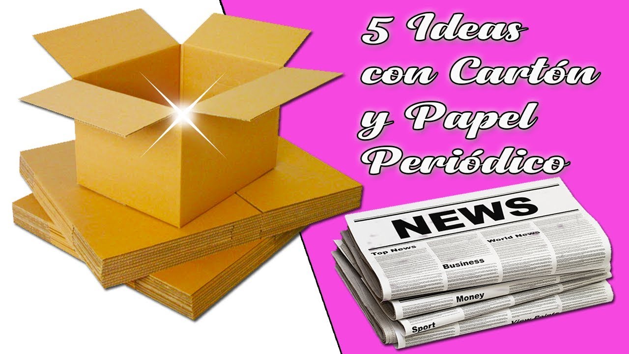 5 Ideas con cartón y papel periódico (Reciclaje) Ecobrisa