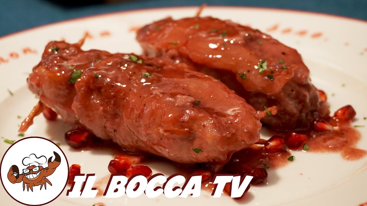 736- Involtini di maiale con carciofi al melograno..guarda come lo sbrano! (secondo di carne facile)
