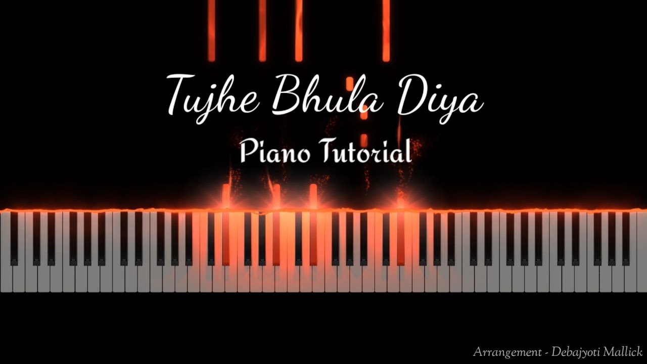Tujhe Bhula Diya || Anjaana Anjaani || Piano Turotial || MIDI