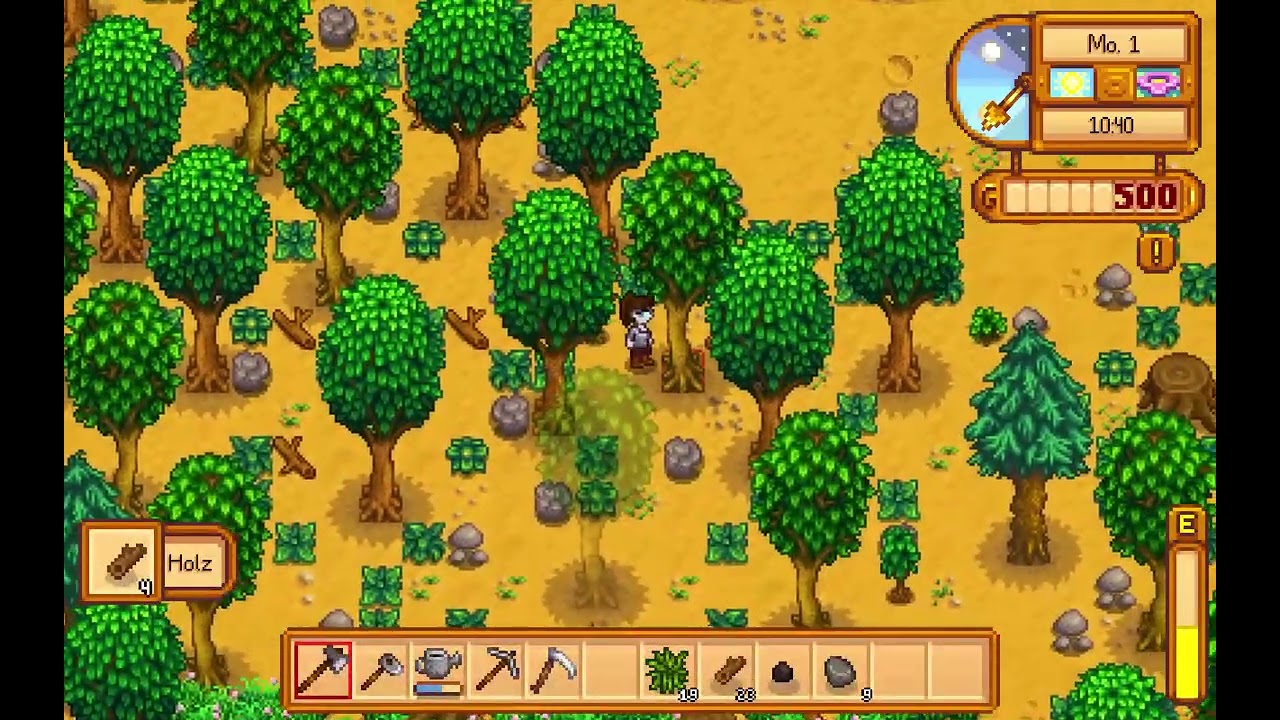 Stardew Valley - Dia 1. Aprenem alemany, plantem xirivies i creïlles.