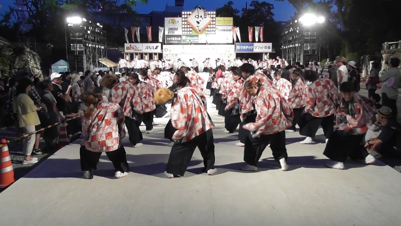 【公式】京都チーム「櫻嵐洛」2017　奏天　第19回よさこい全国大会　高知城演舞場