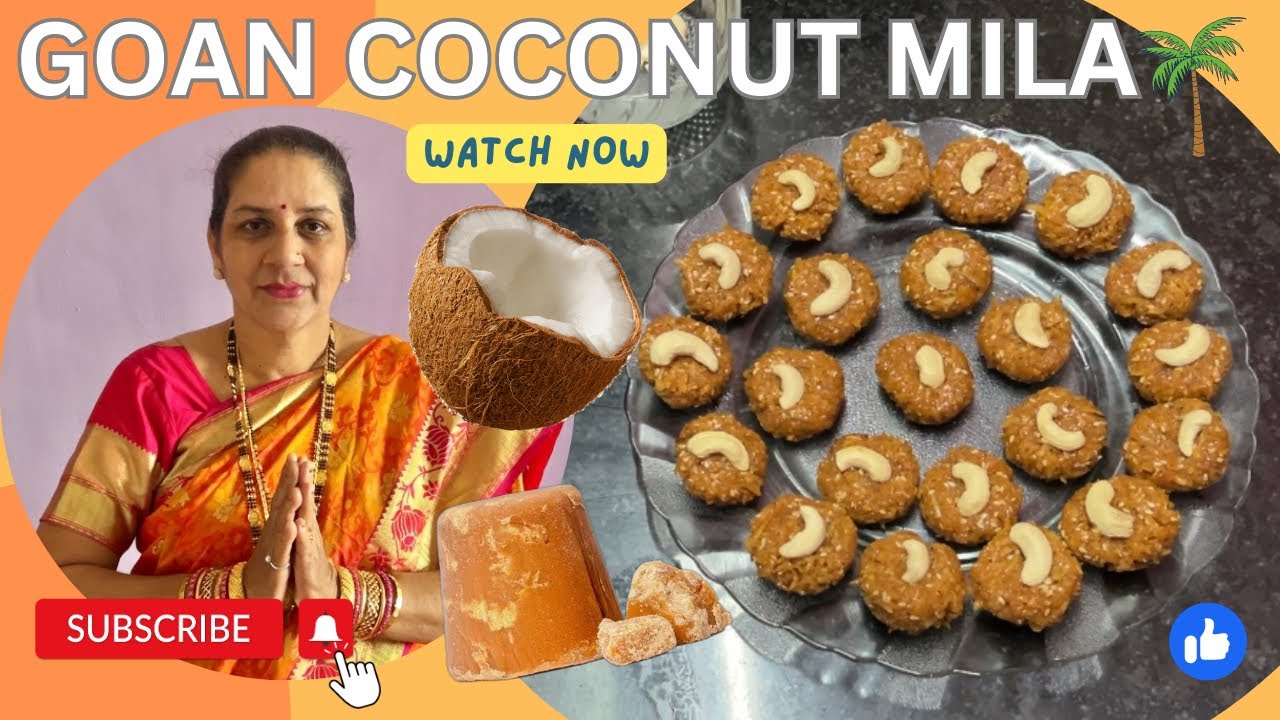 Goan Coconut Mila Recipe in Hindi | Goan Coconut & Jaggery Candy | Goan Sweet | kalpan’s kitchen Goa