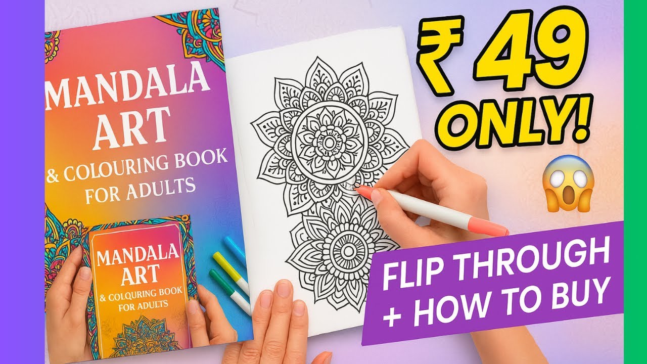 Mandala Art Book Flip Through | Mandala Coloring Book for Adults | Stress Relief for Adults