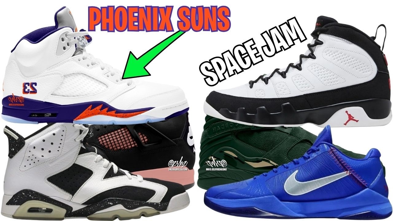 AIR JORDAN 5 PHOENIX SUNS 2027, JORDAN 9 SPACE JAM, AJ 6 OREO, NEW AIR JORDAN RELEASE DATES + MORE