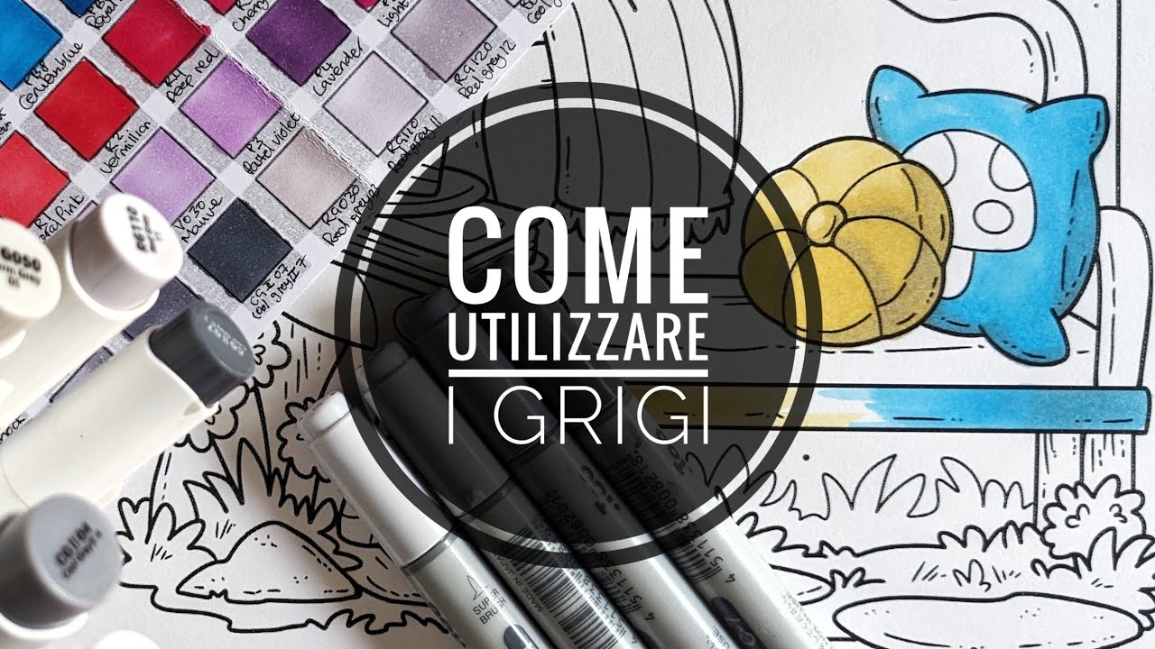 Come utilizzare i grigi con i pennarelli ad alcol