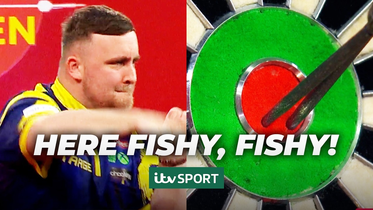 THE BIG FISH! 🎣 Luke Littler's INSANE 170 & Double Bull Checkouts! | Darts 2026 UK Open