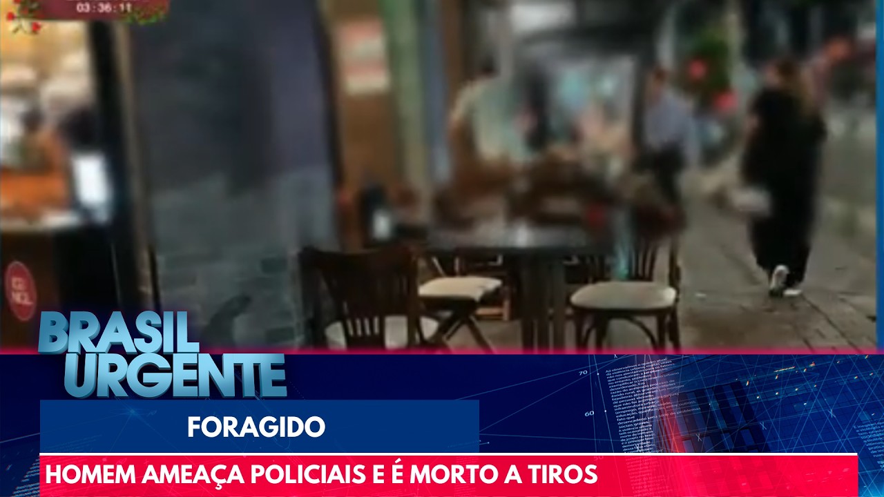 Homem foragido ameaça policiais com arma falsa e acaba morto | Brasil Urgente