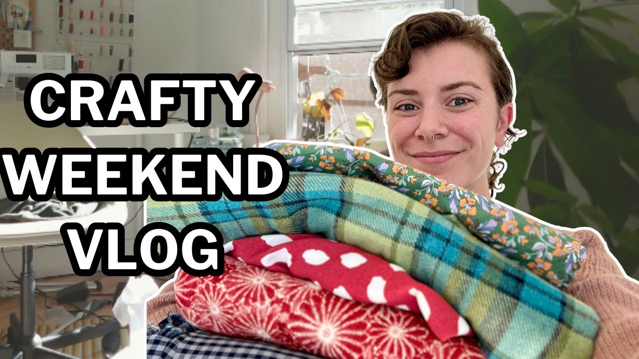My first fabric swap (AND haul) + a craft room clean up✂️🧶🗑 Cozy Weekend Vlog