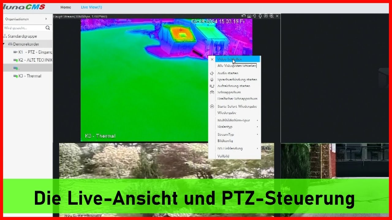 LunaCMS V3 (6. die Liveansicht und PTZ )