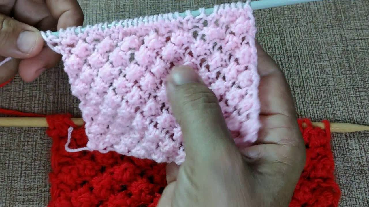 COMO TEJER PUNTO GARBANZO EN DOS AGUJAS