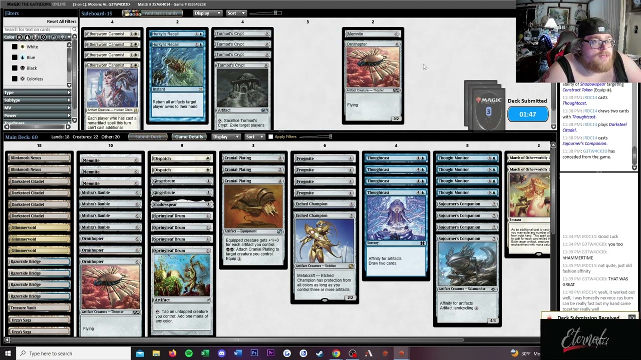 Modern Affinity for Chris MTGO