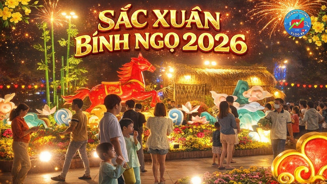 Sắc Xuân Bính Ngọ 2026 Tại Quảng Trường Mỹ Tho Đồng Tháp | Hoàng Hưng Vlog 88