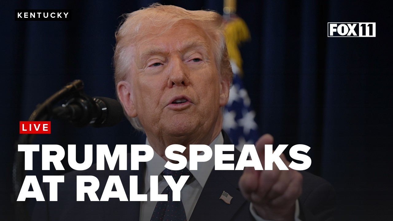 President Donald Trump speaks at Kentucky rally, touting economic improvement and success in Iran