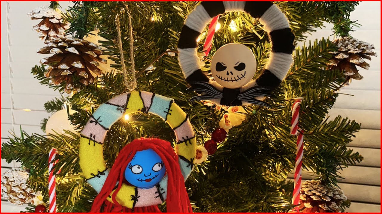 Easy DIY Jack and Sally Ornaments