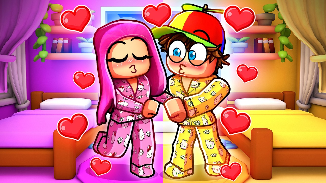 Johnny Kisses DAISY at a SLEEP OVER in Roblox!