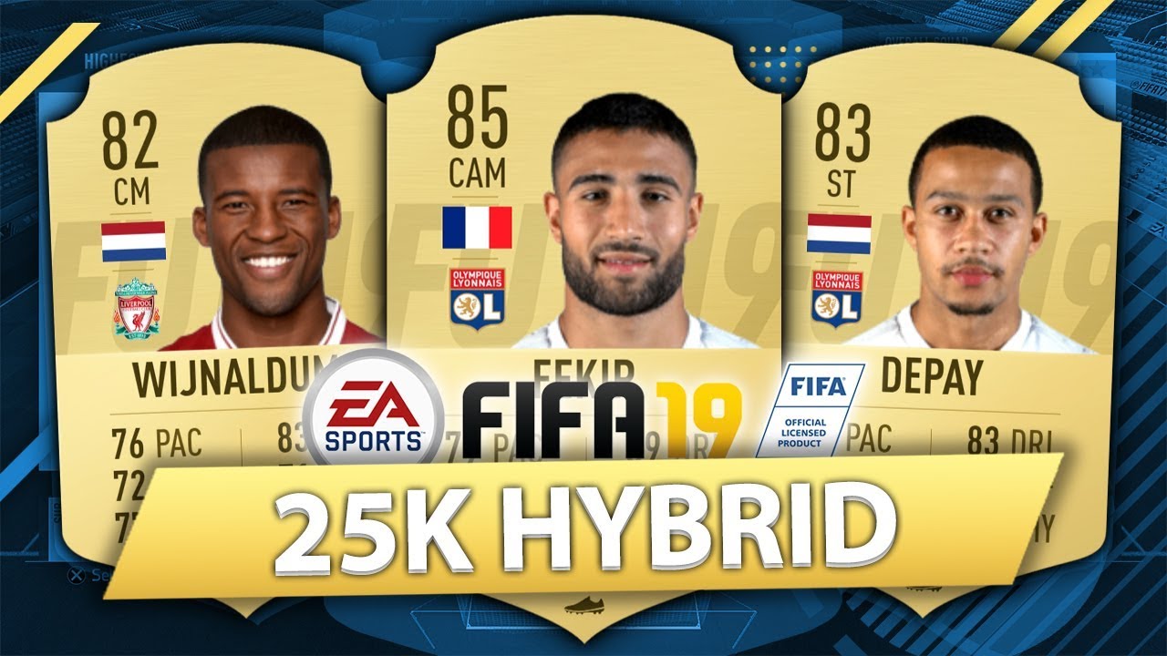 BEST POSSIBLE 25K HYBRID! FIFA 19 SQUAD BUILDER