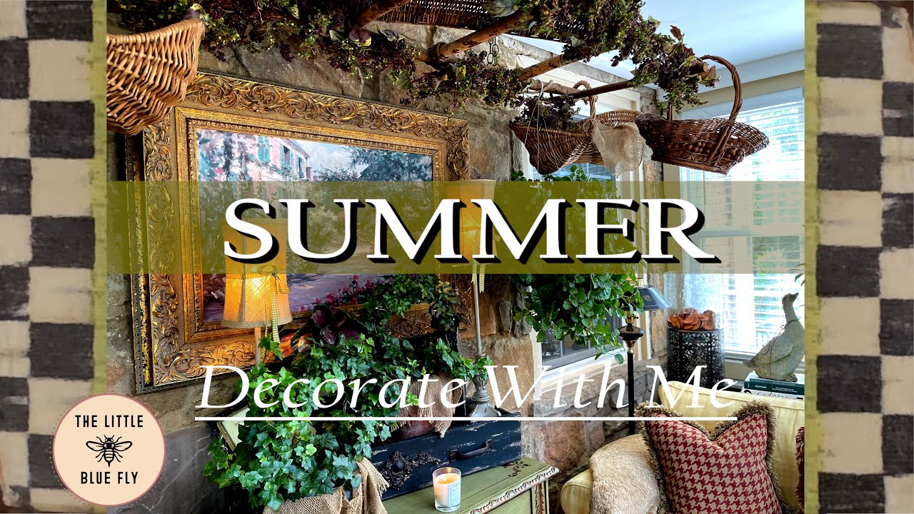 4 WHIMSY FRENCH COUNTRY SUMMER VIGNETTES ~ EASY INDOOR PLANT DECORATING IDEAS