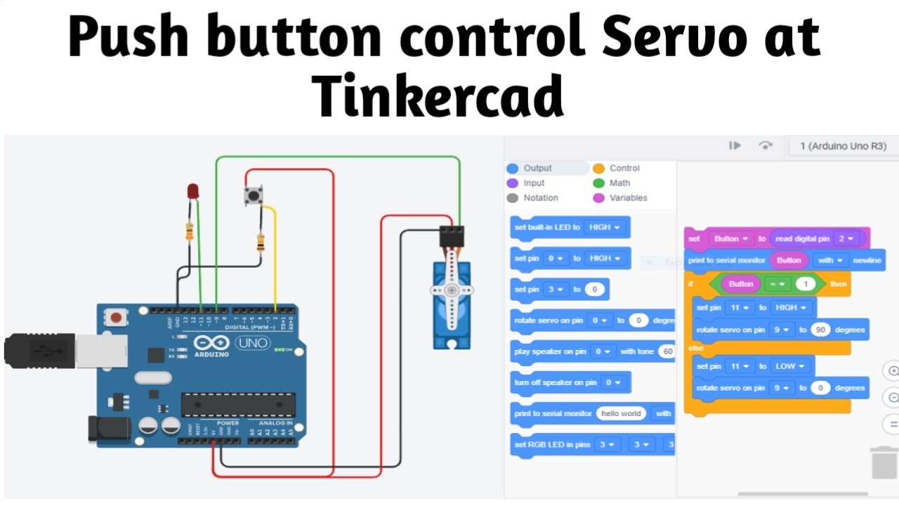 серводвигатель tinkercad | серводвигатель tinkercad arduino | серво tinkercad | серво tinkercad