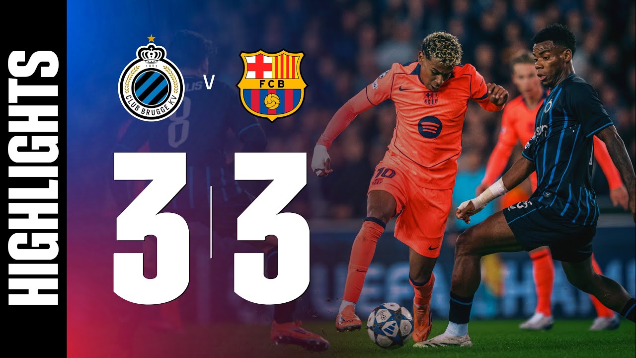 HIGHLIGHTS | CLUB BRUGGE 3 vs 3 FC BARCELONA | UEFA CHAMPIONS LEAGUE 🔵🔴