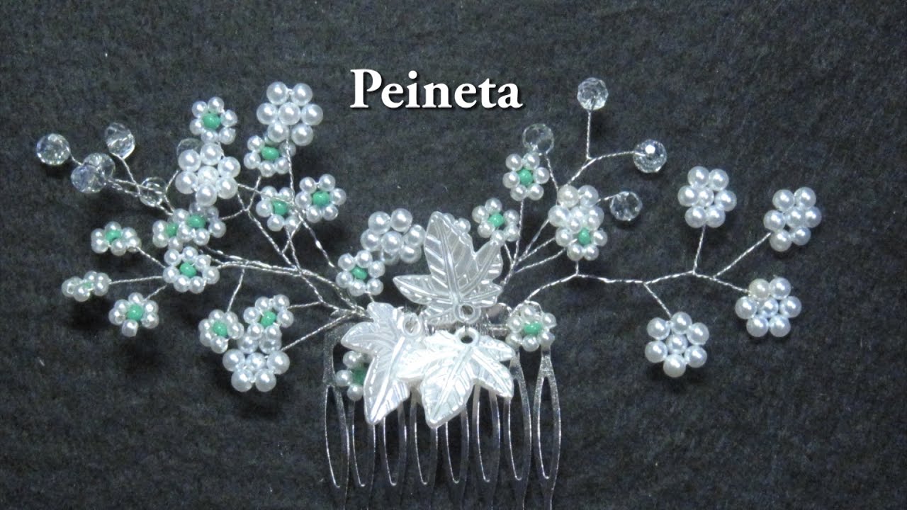 # DIY - Peineta de margaritas, con perlas y alambres