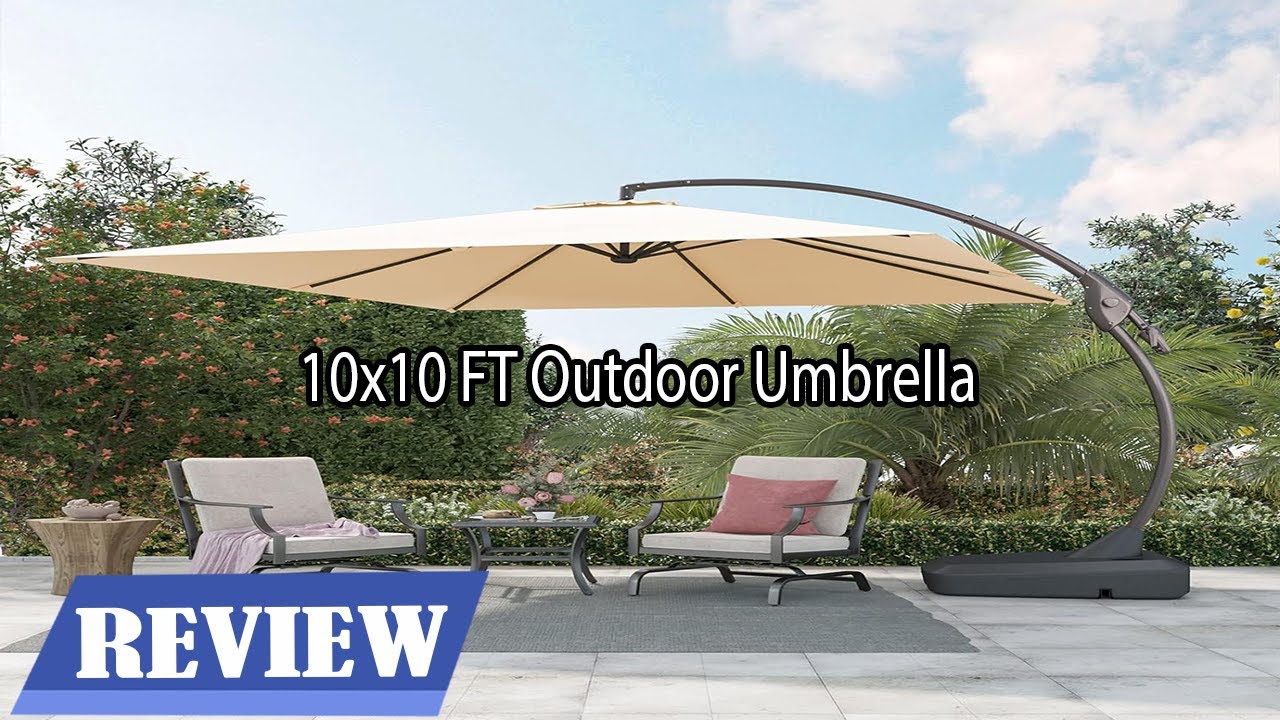 10x10 FT Outdoor Umbrella Review - This umbrella is really great?