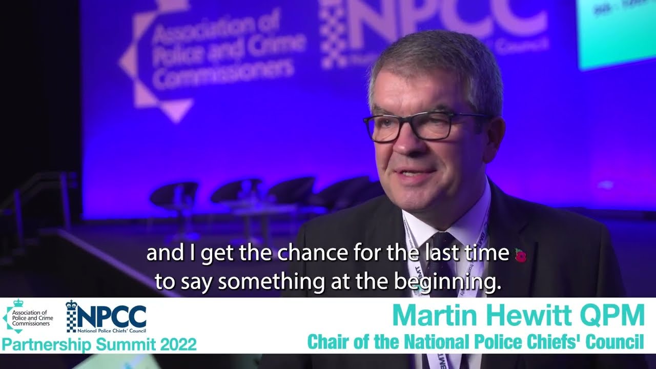 Martin Hewitt QPM speaks ahead of the 2022 APCC NPCC Summit