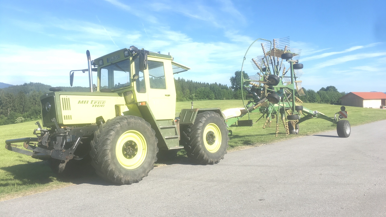 LIVE - MBtrac 1100t mit Krone Swadro TS740