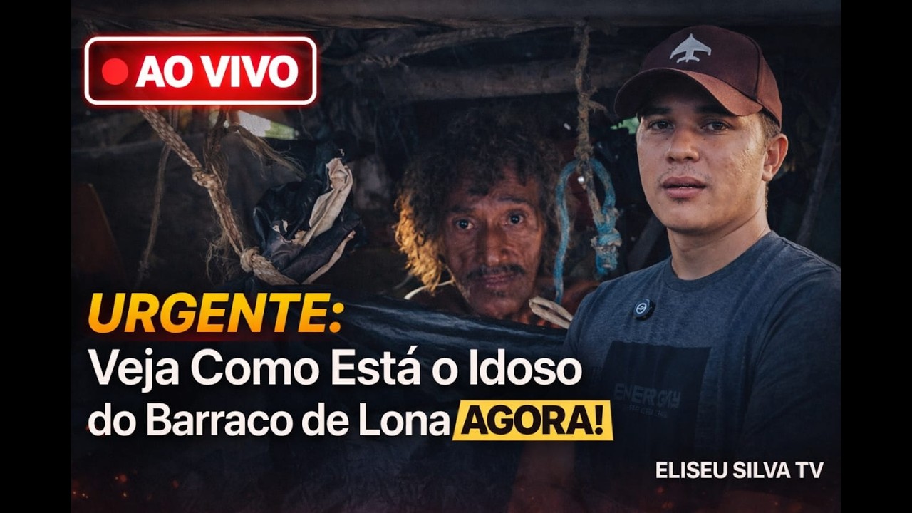 Idoso vive isolado num barraco de lona ao vivo