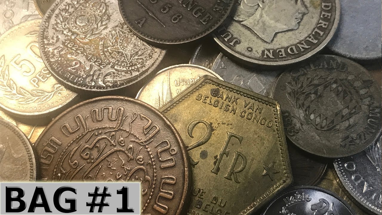 INCREDIBLE SILVER & MEGA RARE World Coin Half Pound World Coin Bag - Hunt #1 - NEW SERIES!!