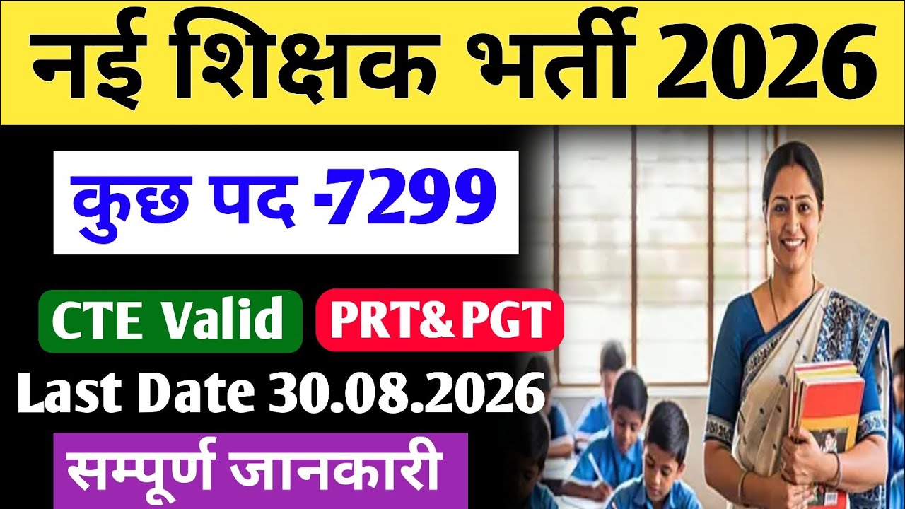 JSSC Para Teacher New Vacancy 2026 | 7,299 Post | Apply Online 31 July - 30 August!