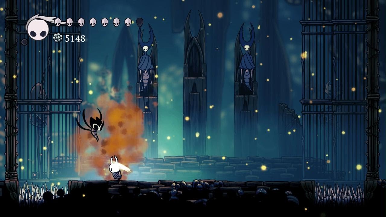 #hollowknight: Mantis Lords! ( I died but beat the Lords, thanks to my Grimmchild) 