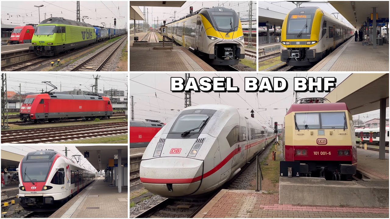 Züge beim Basel Bad Bahnhof | Trains at Basel Bad station (2024)