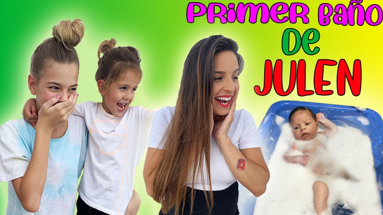 INDY Y DYLAN BAÑAN A JULEN POR PRIMERA VEZ - REACCIÓN EMOTIVA | Familia Amiguindy