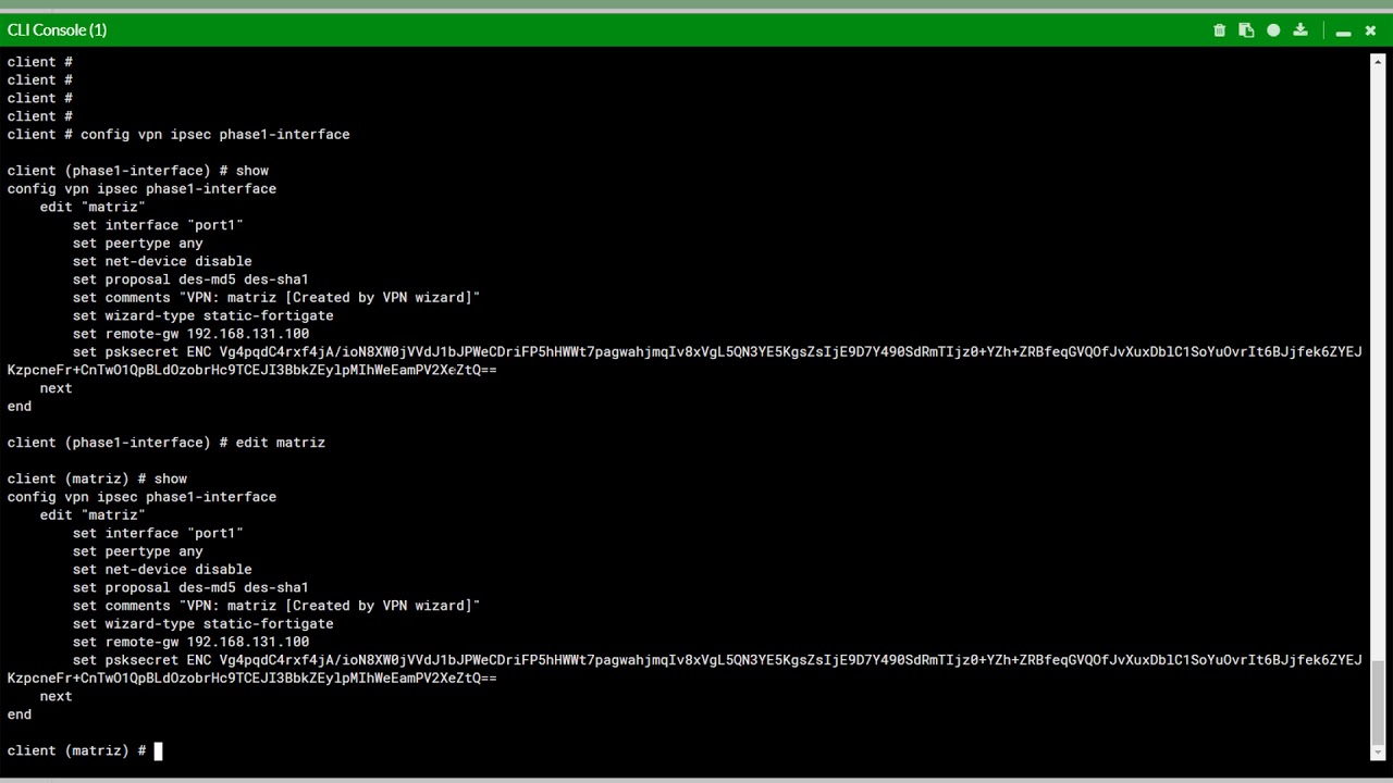 FortiGate - IPSEC VPN Point-to-Point