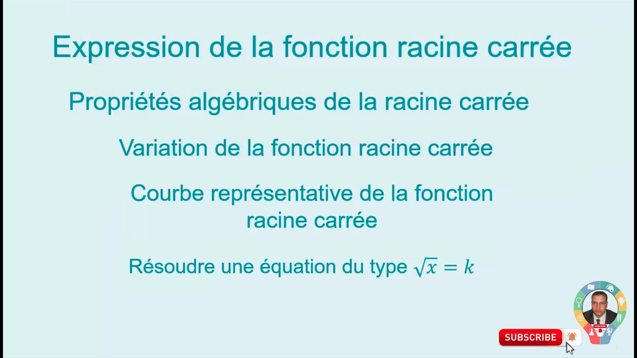 La fonction racine carrée: propriétés, variation et courbe représentative