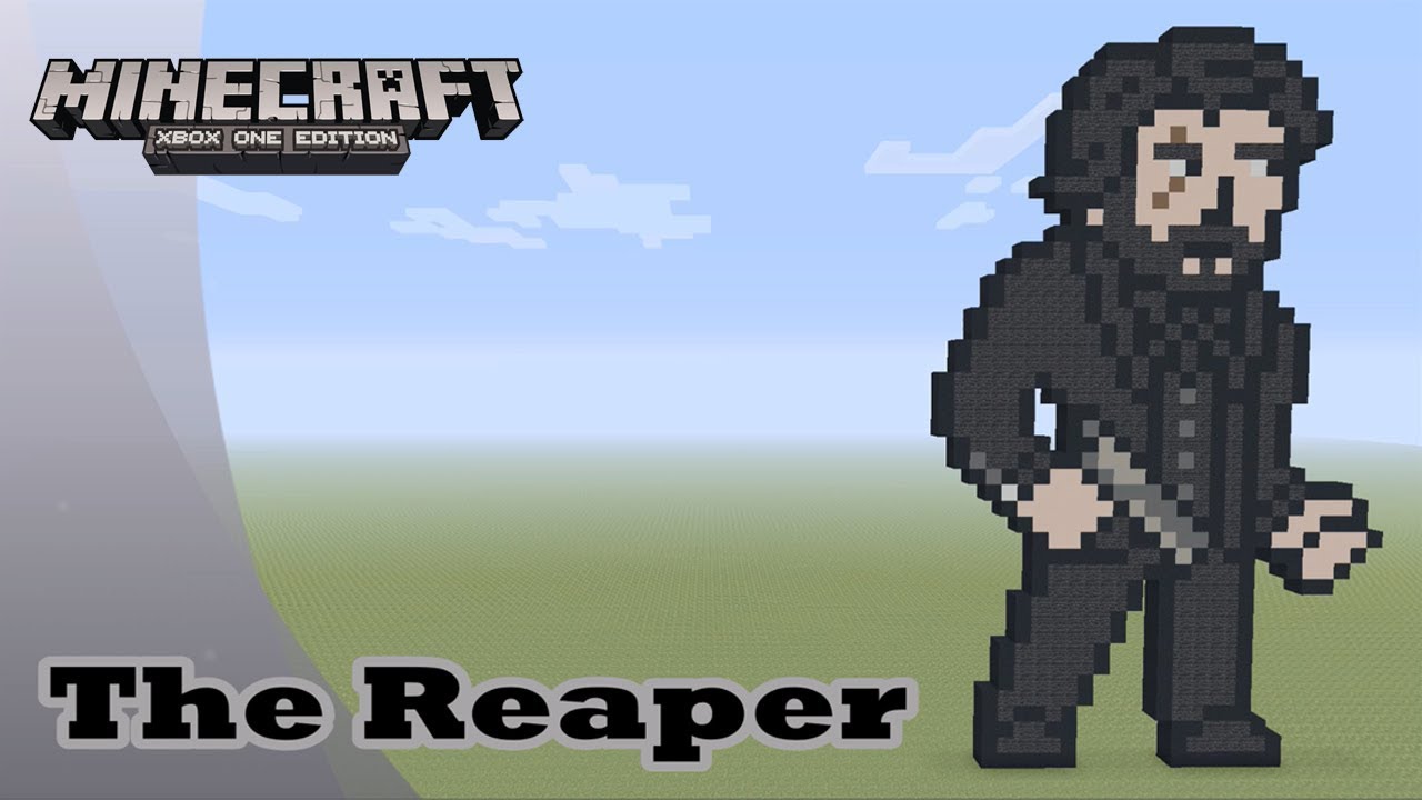 Minecraft: Pixel Art Tutorial and Showcase: The Reaper aka John Wick (Fortnite Battle Royale)