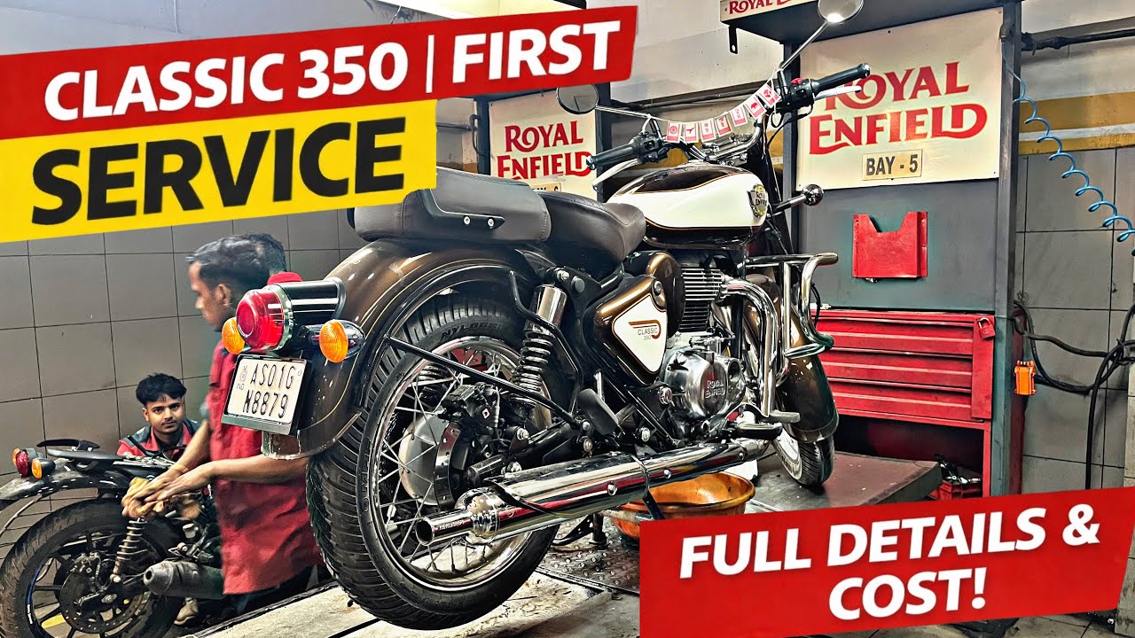 ROYAL ENFIELD CLASSIC 350 FIRST SERVICE EXPLAINED | COST, EXPERIENCE & TIPS