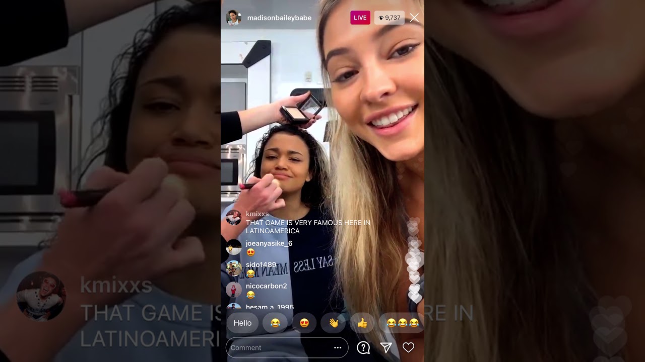 Madison Bailey and Madelyn Cline Instagram Live 10/29