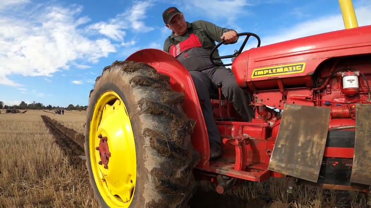 1958 David Brown 950 Implematic 2.7 Litre 4-Cyl Diesel Tractor (42 HP) With David Brown Plough