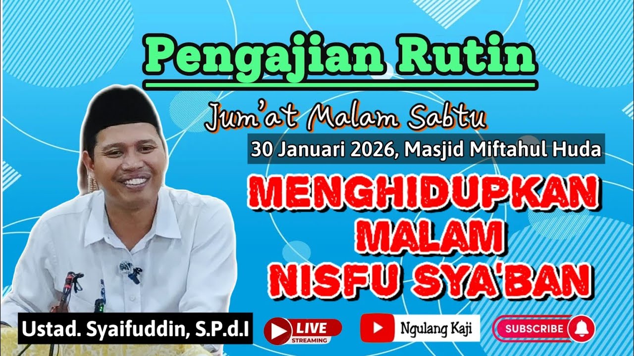 Live || JANGAN TIDUR DULU. Ini Amalan di Malam Nisfu Sya’ban Sering Dilupakan | Masjid Miftahul Huda