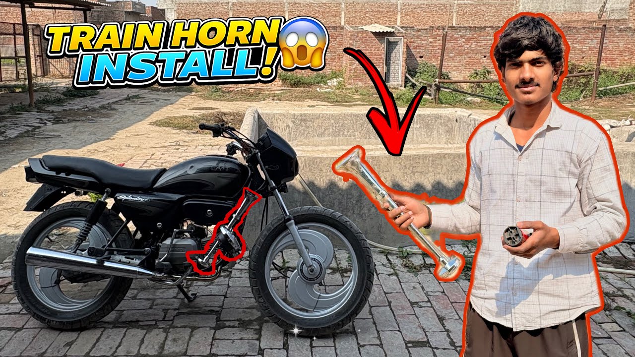 I Put a Real Train Horn on My Bike 🚂 | horn लगा के मजा आ गया | vishal jaat | video