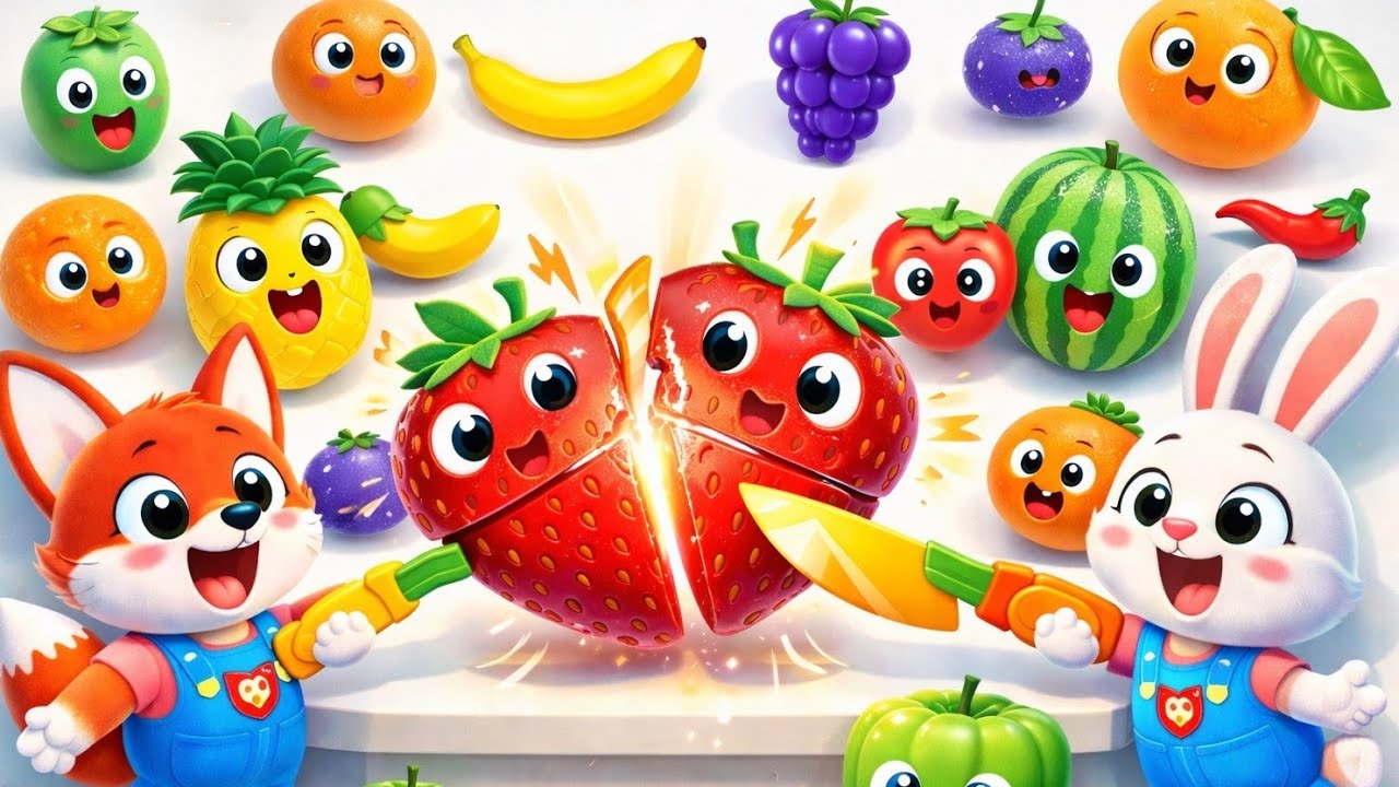 Learn Fruits and Vegetables 🍉🍌 | Fun Kids Cartoon