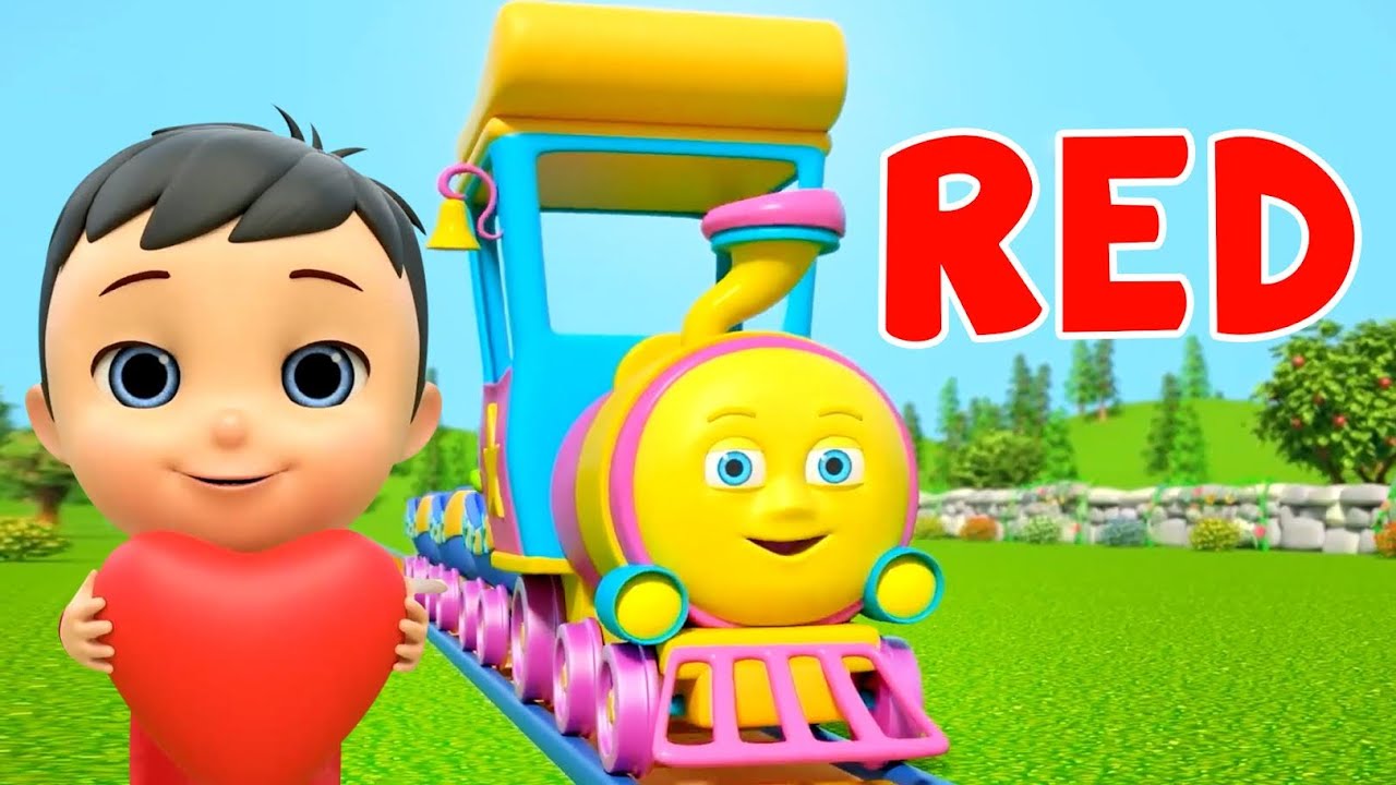 The Red Color Song, Learning Video for Children by Huffy Puffy Train
