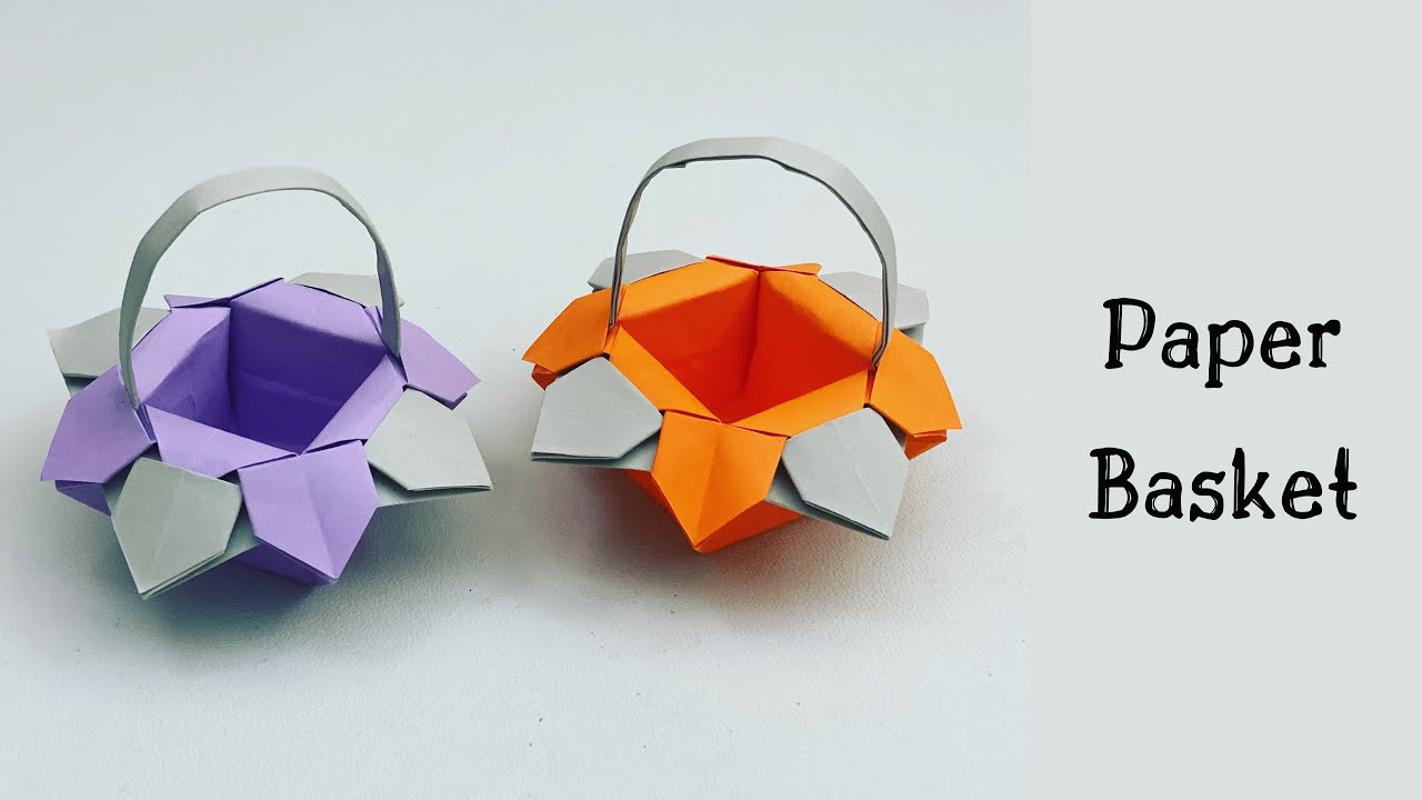 DIY how to make origami paper basket 🧺 / paper craft / easy origami paper Craft ideas / Basket DIY