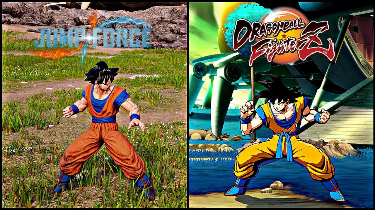Goku in Jump Force vs FighterZ Comparison